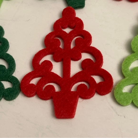 Dimensions Red Green Christmas Tree Scrapbook Card Making Embellishments 60ct - Picture 13 of 14